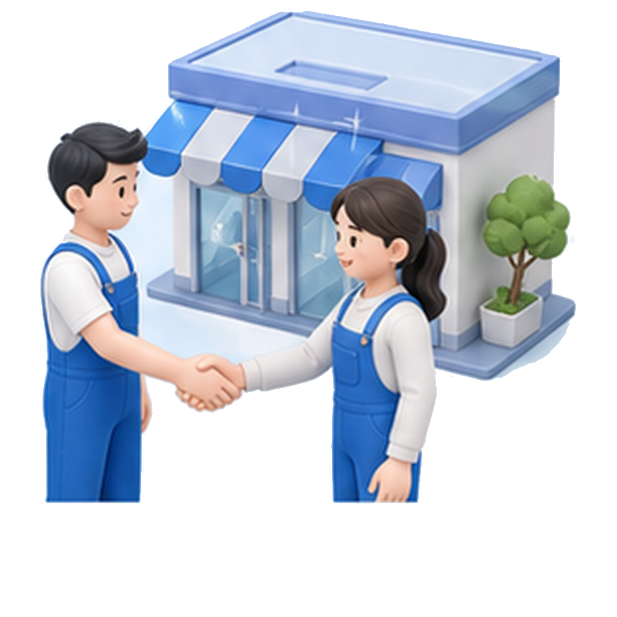 아청사 가맹문의 3D 일러스트